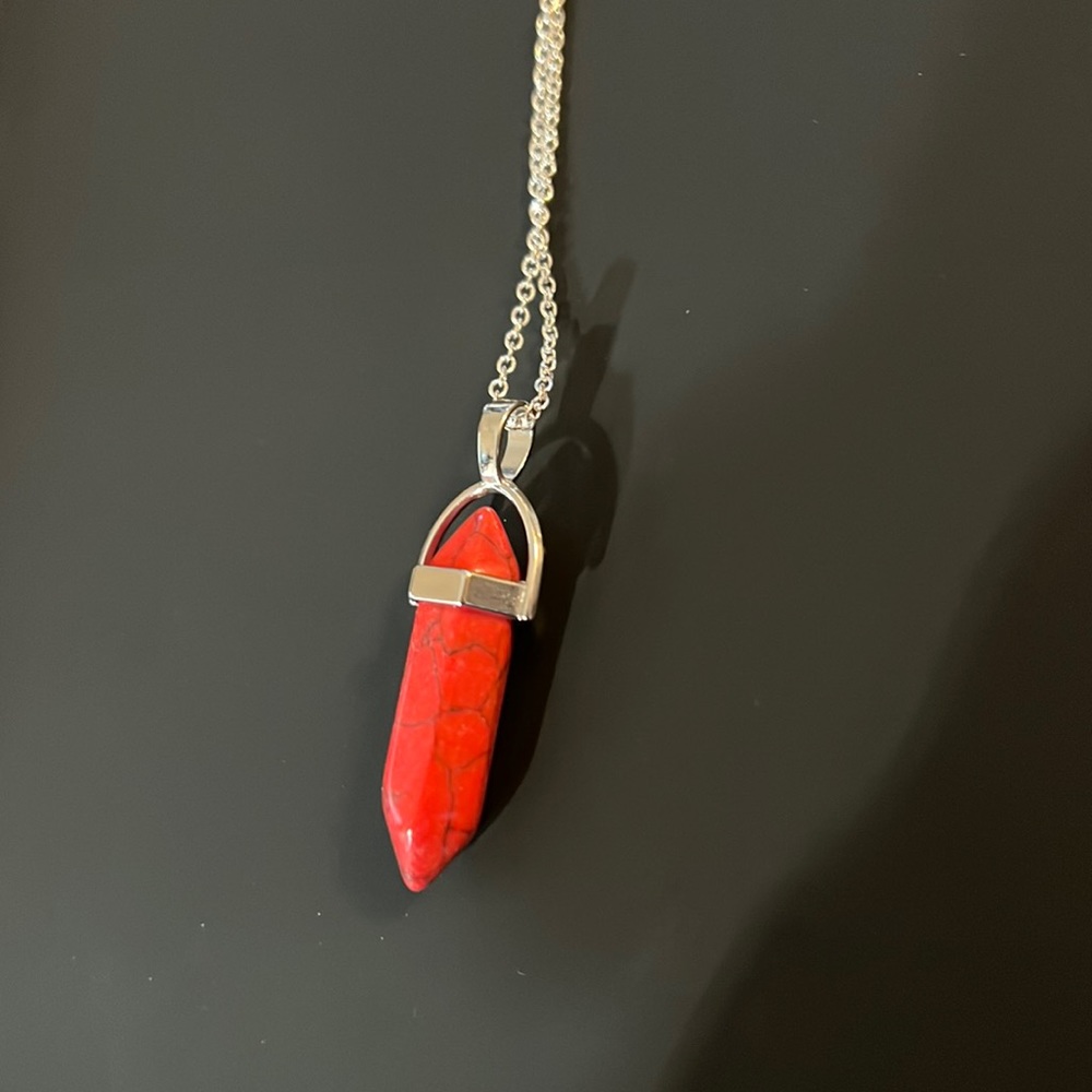 Handmade Hexagon Natural Stone Crystal Necklace